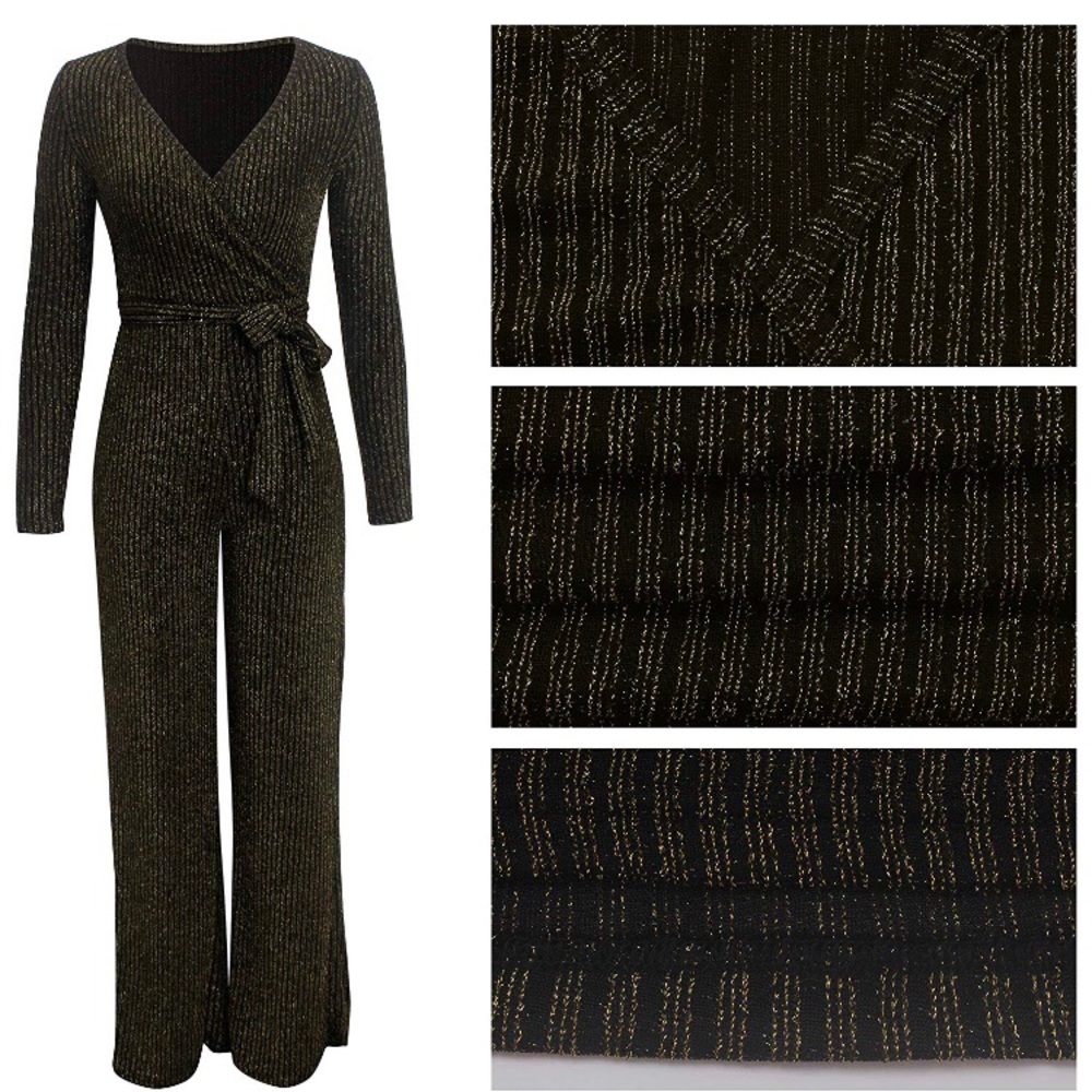 Black/gold sparkly jumpsuit